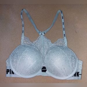 vs PINK Push up Lace bra 32c blue